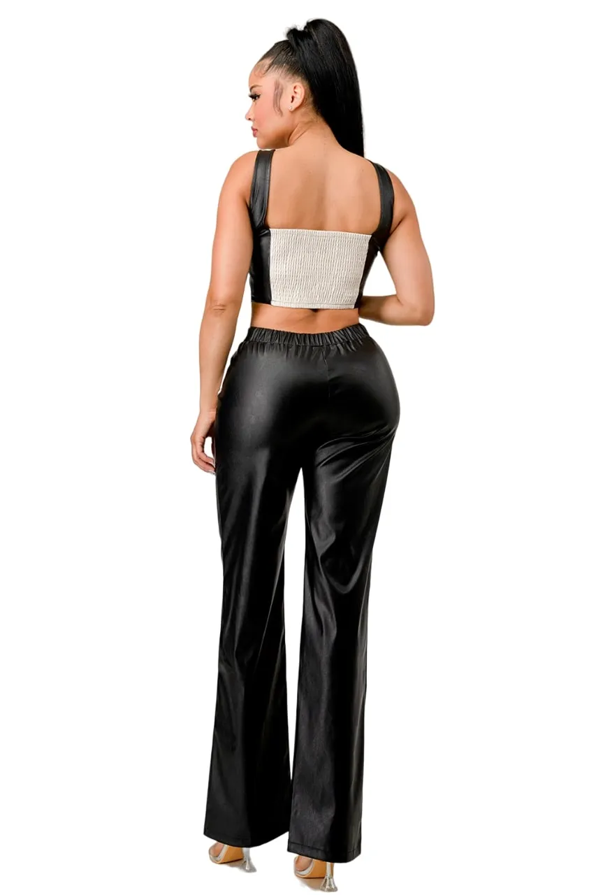 Cherry Mellow Women's PU Pants