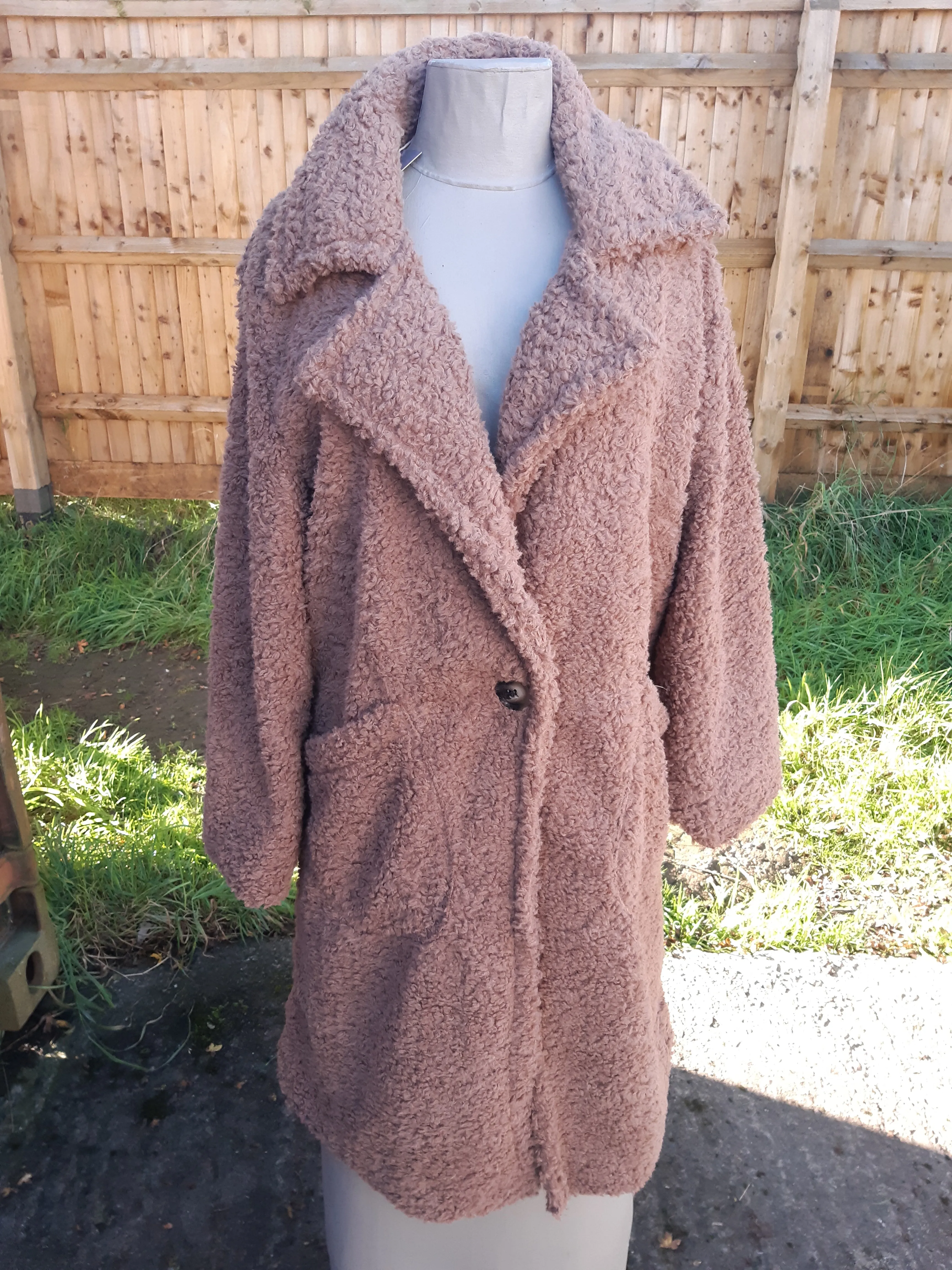 CINDY - ITALIAN TEDDY BEAR COAT WITH POCKETS