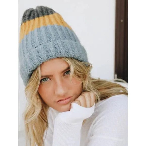 Colour Block Knit Beanie