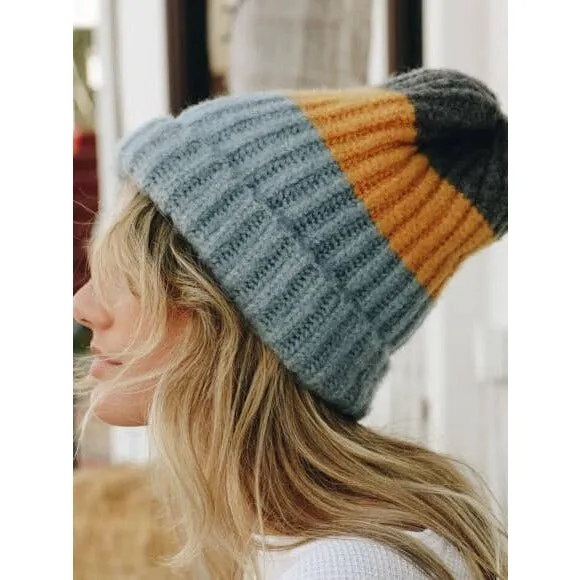 Colour Block Knit Beanie