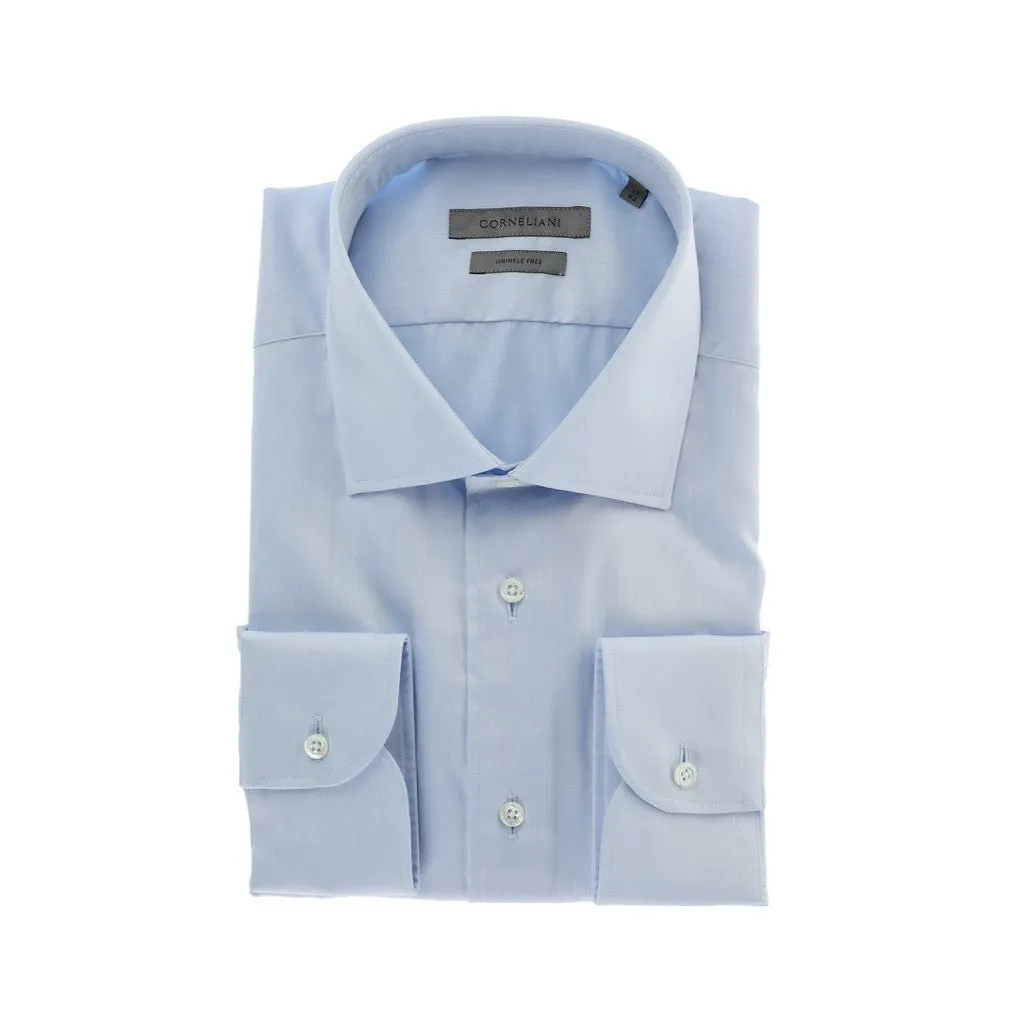 CORNELIANI Wrinkle Free Twill Shirt SKY BLUE