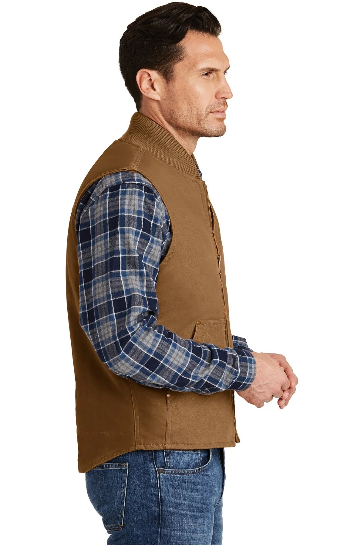 CornerStone Washed Duck Cloth Vest, Duck Brown