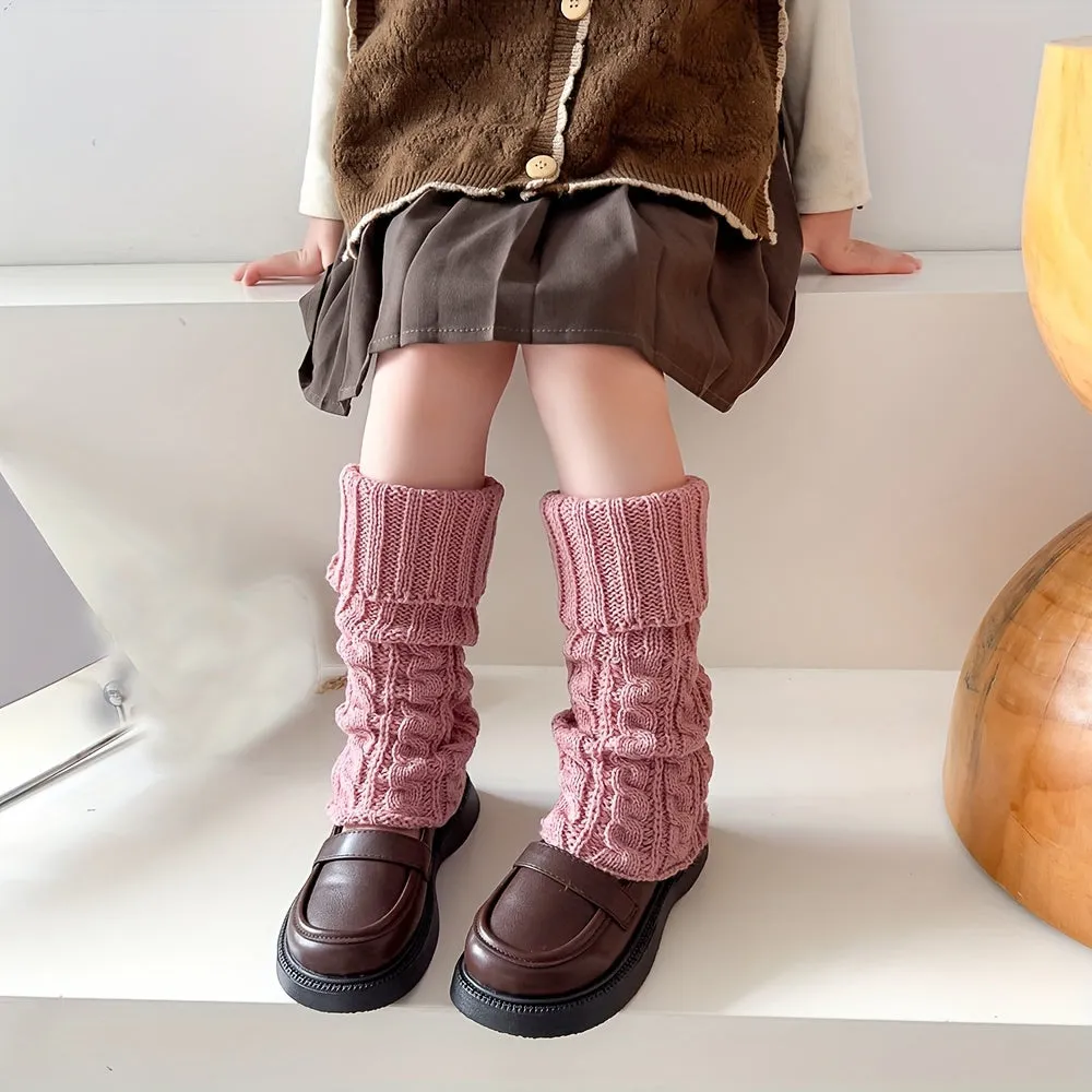 Cozy Girls Twisted Knit Socks  Perfect for AutumnWinter