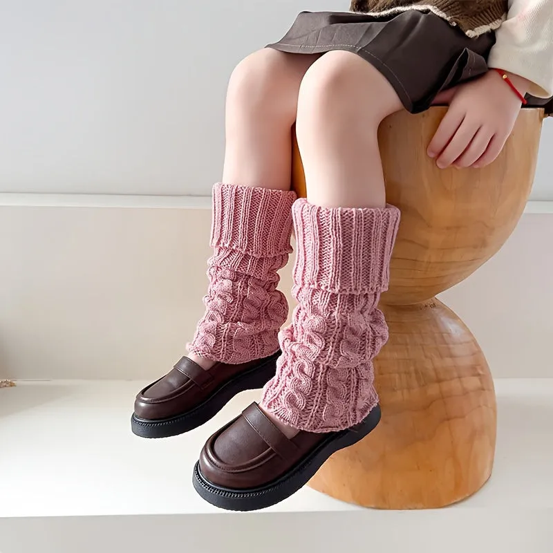 Cozy Girls Twisted Knit Socks  Perfect for AutumnWinter