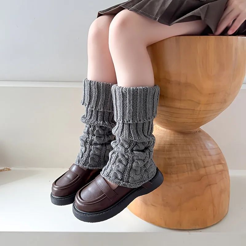 Cozy Girls Twisted Knit Socks  Perfect for AutumnWinter