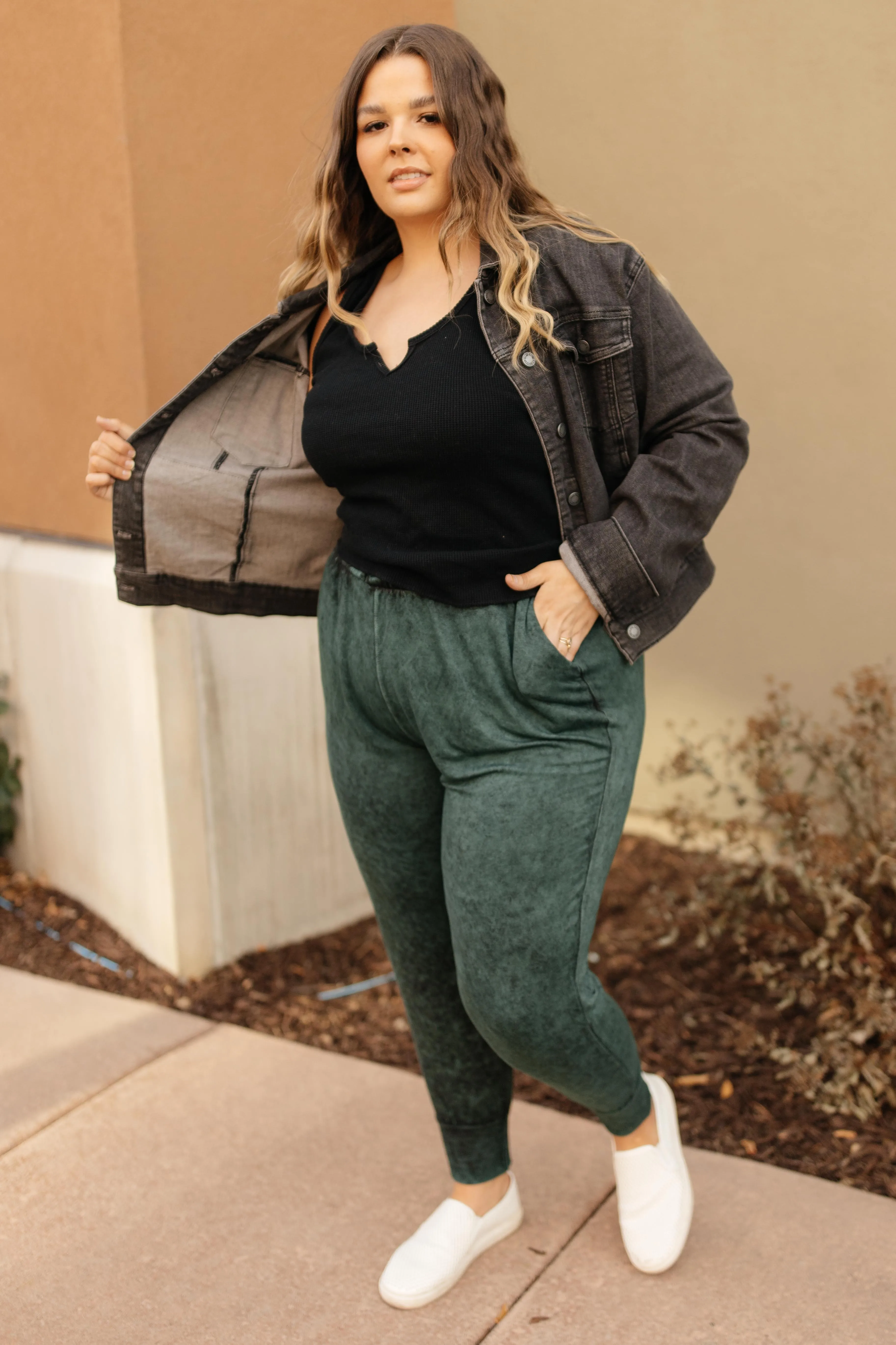 Cozy Joggers in Hunter Green