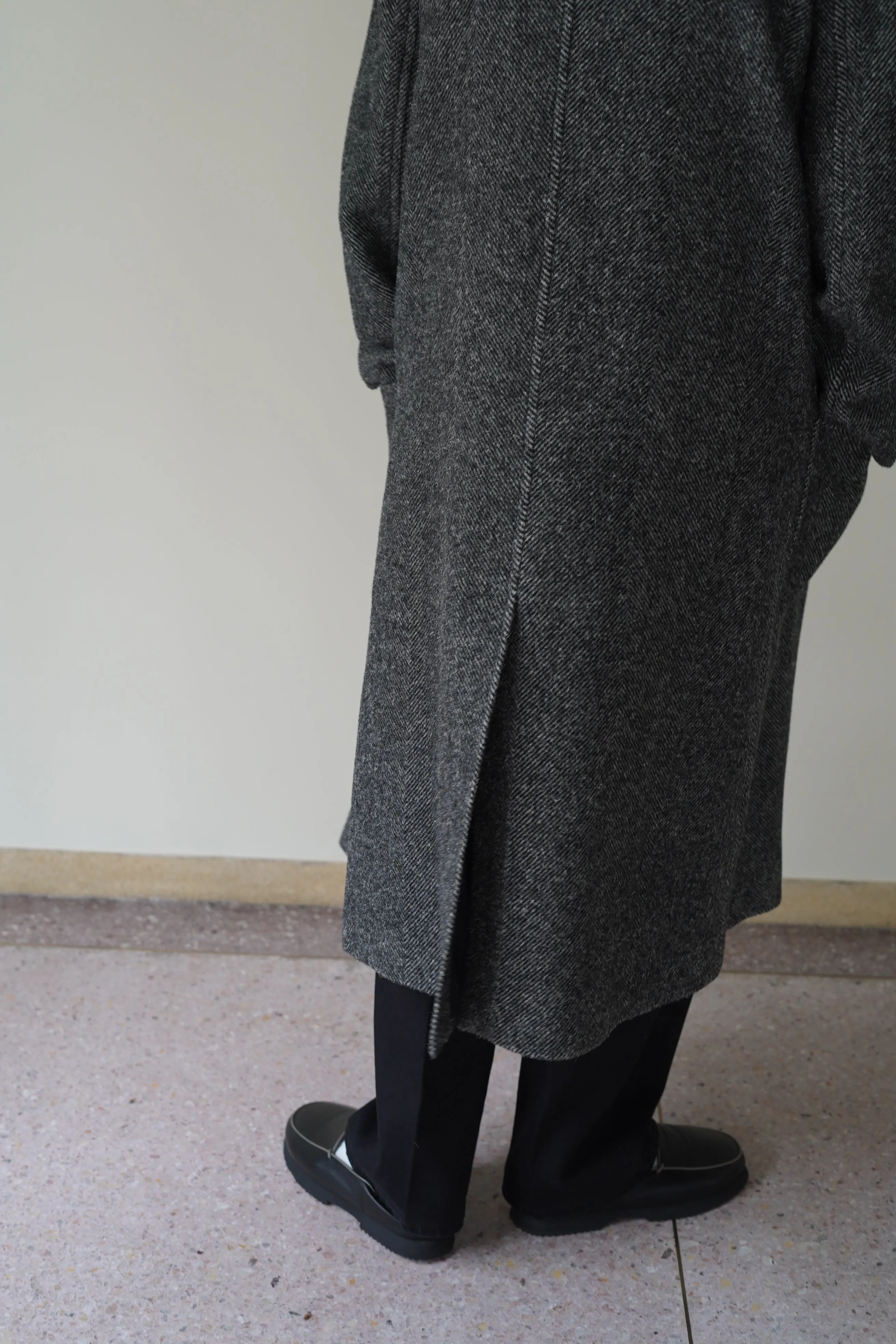 CRISTASEYA<br>COLLARLESS OVERSIZED COAT