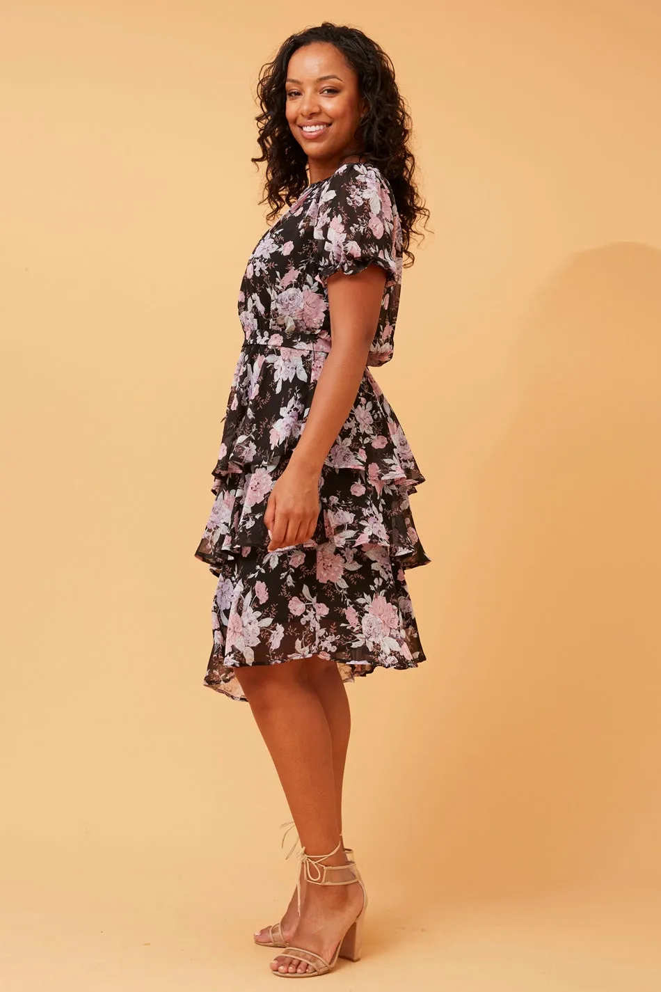 DAVINA FLORAL MIDI DRESS