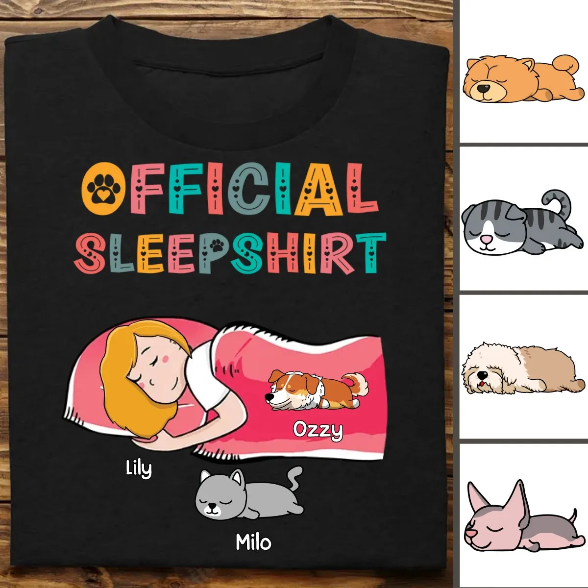 Dog / Cat Lovers - Official Sleepshirt - Personalized Unisex T-Shirt