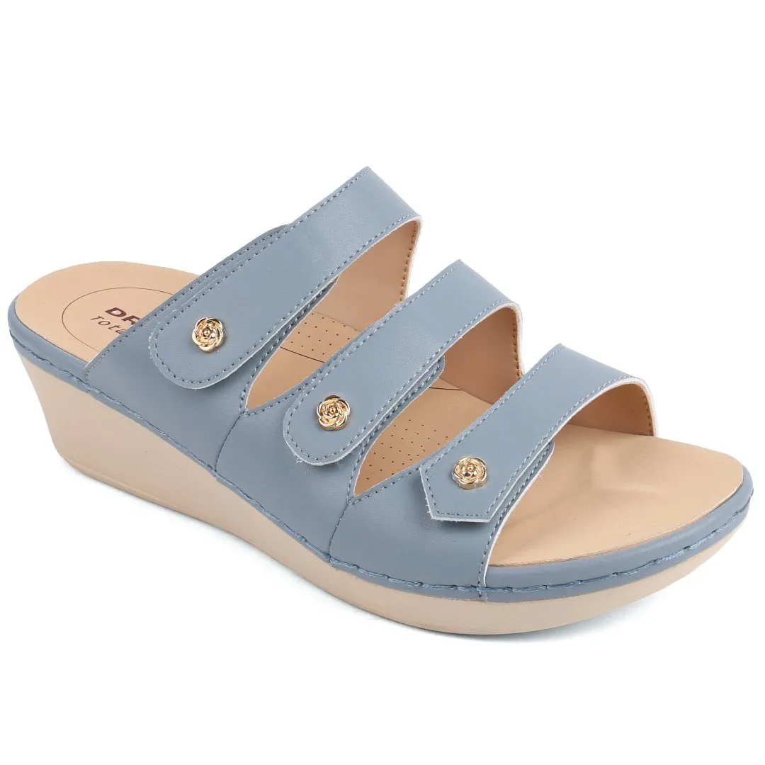 DR.KONG WOMEN REMOVABLE INSOLE SANDALS DK-S8000062E3-BLU(RP : $189)