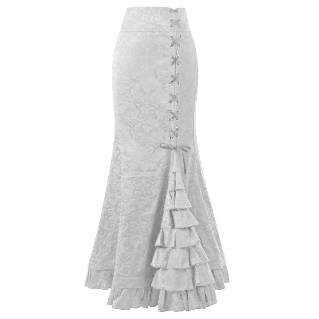 Elegant Victorian Ruffled Skirt