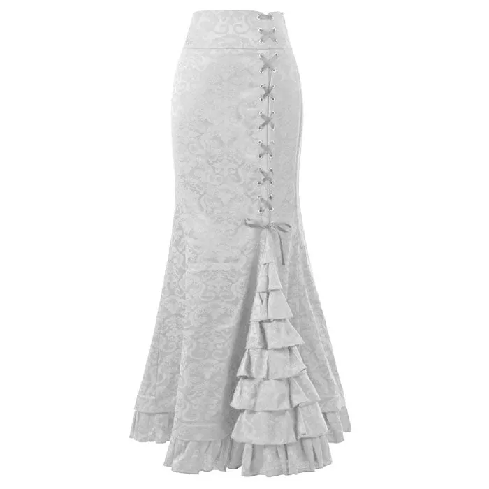 Elegant Victorian Ruffled Skirt