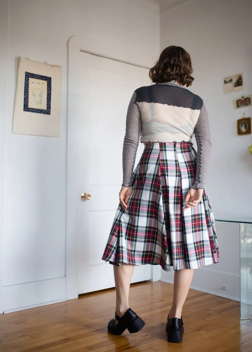 Eliza Faulkner Berkley Skirt (White Plaid)