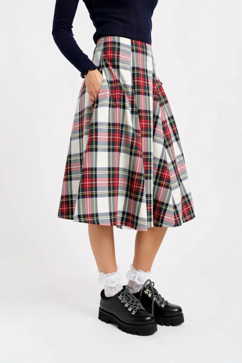 Eliza Faulkner Berkley Skirt (White Plaid)