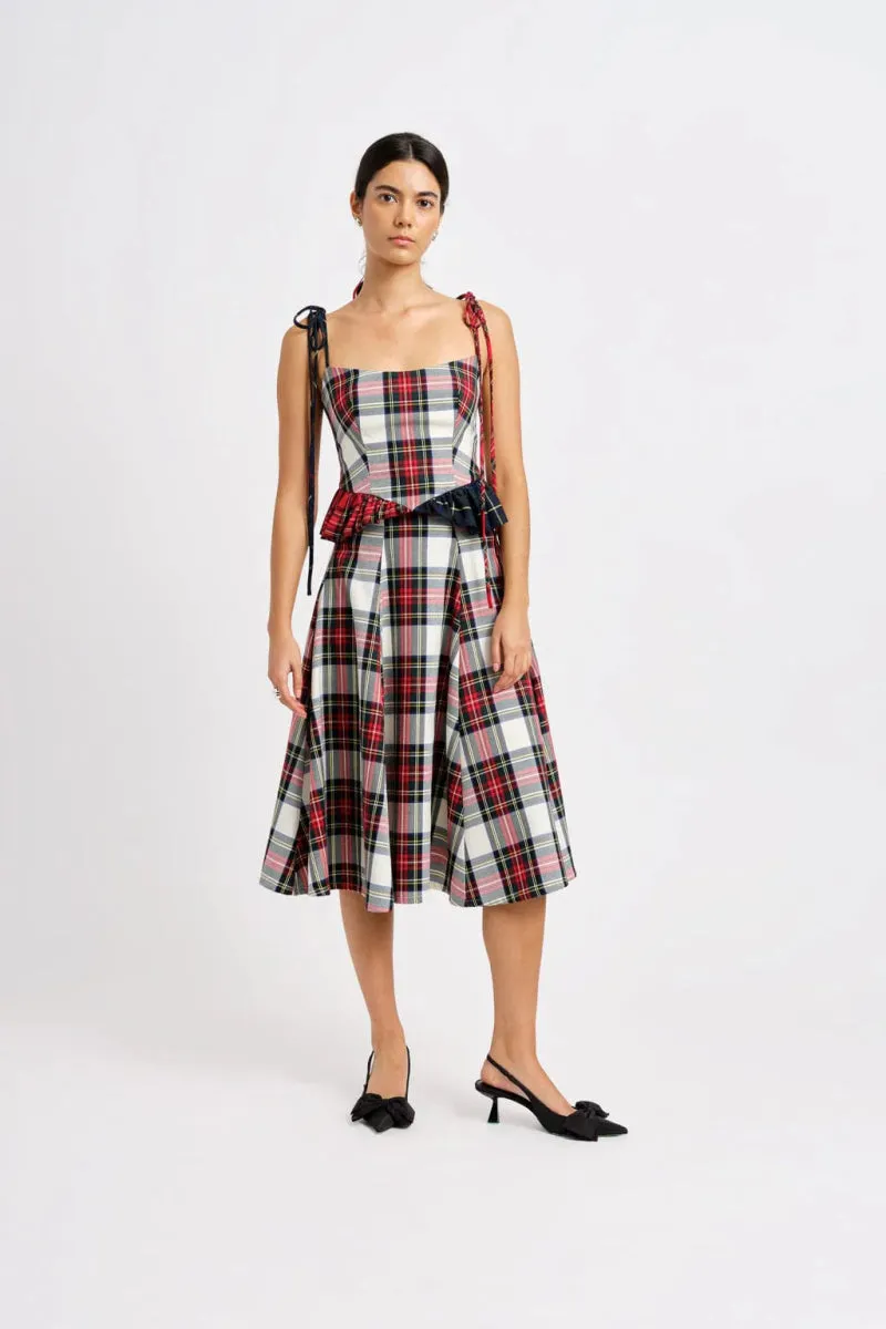 Eliza Faulkner Berkley Skirt (White Plaid)