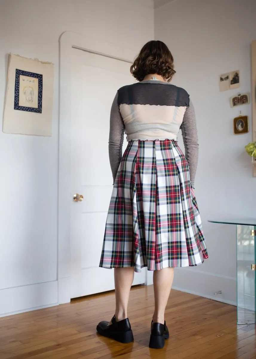 Eliza Faulkner Berkley Skirt (White Plaid)