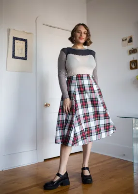 Eliza Faulkner Berkley Skirt (White Plaid)