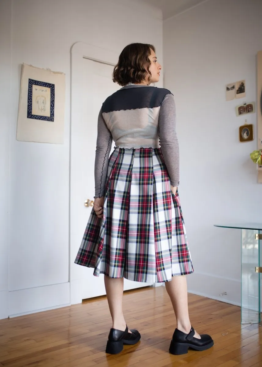 Eliza Faulkner Berkley Skirt (White Plaid)