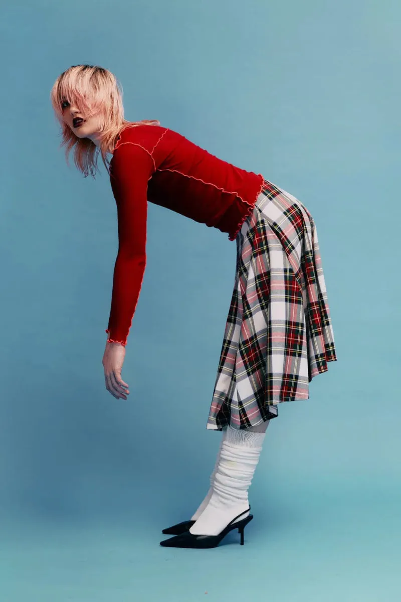 Eliza Faulkner Berkley Skirt (White Plaid)