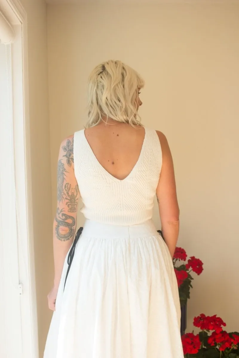 Eliza Faulkner Lucille Skirt (White Eyelet)