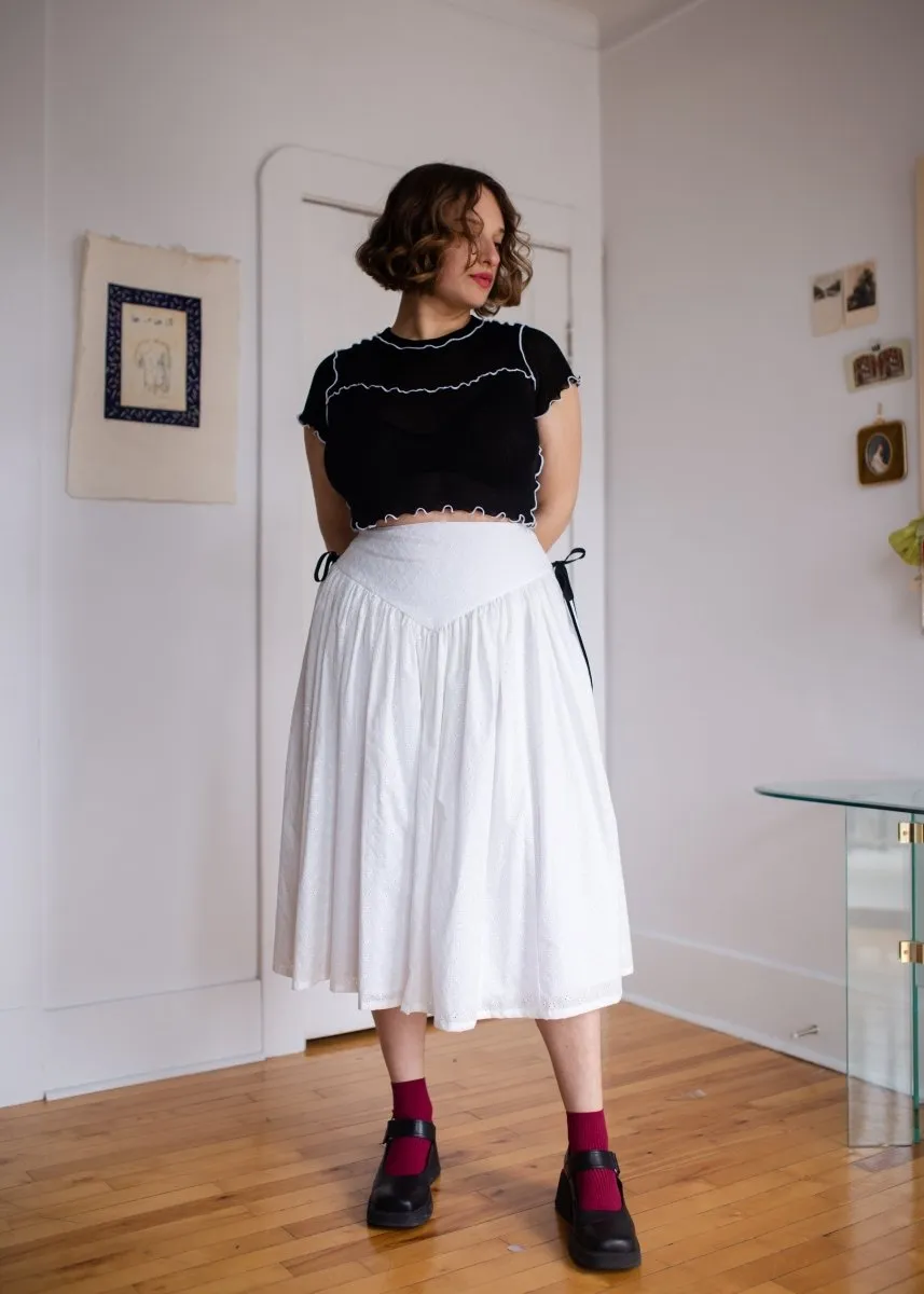 Eliza Faulkner Lucille Skirt (White Eyelet)