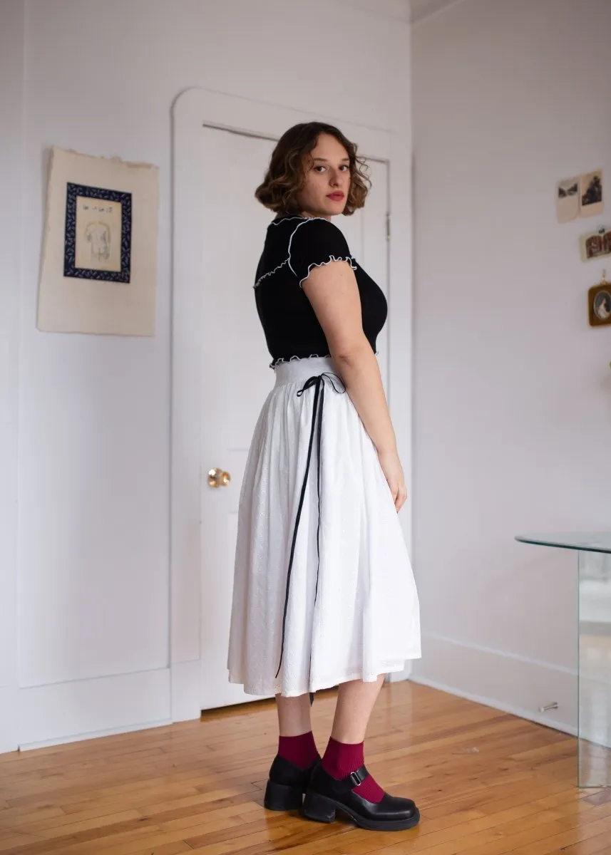 Eliza Faulkner Lucille Skirt (White Eyelet)