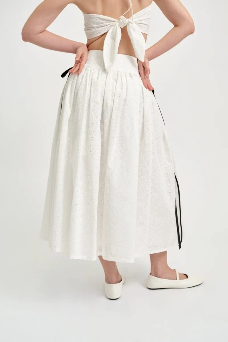 Eliza Faulkner Lucille Skirt (White Eyelet)