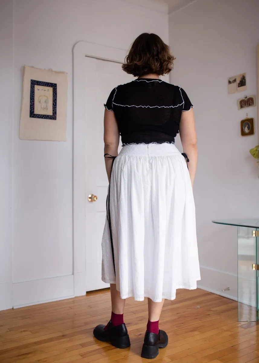 Eliza Faulkner Lucille Skirt (White Eyelet)