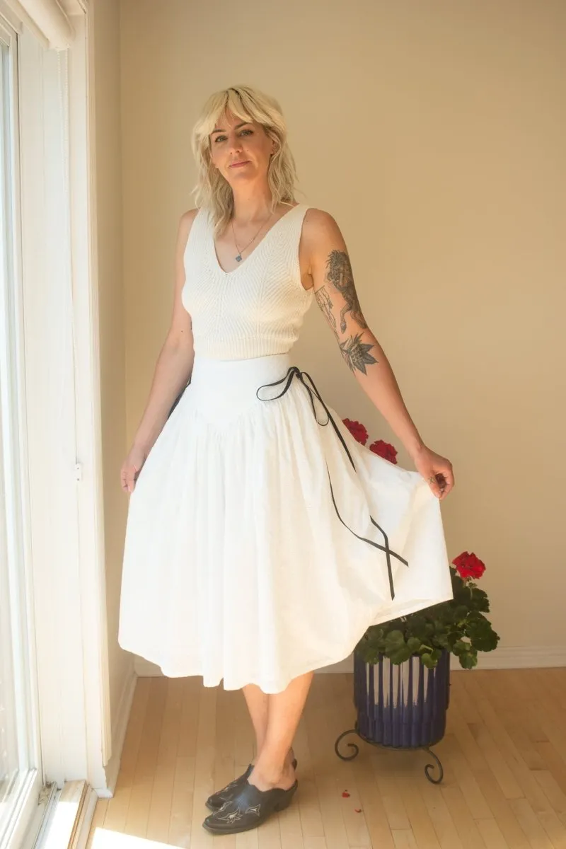 Eliza Faulkner Lucille Skirt (White Eyelet)