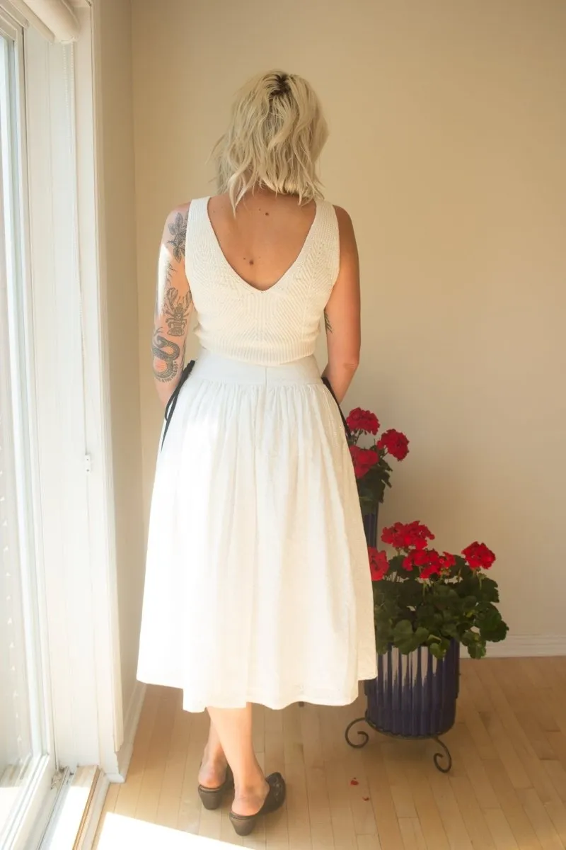 Eliza Faulkner Lucille Skirt (White Eyelet)