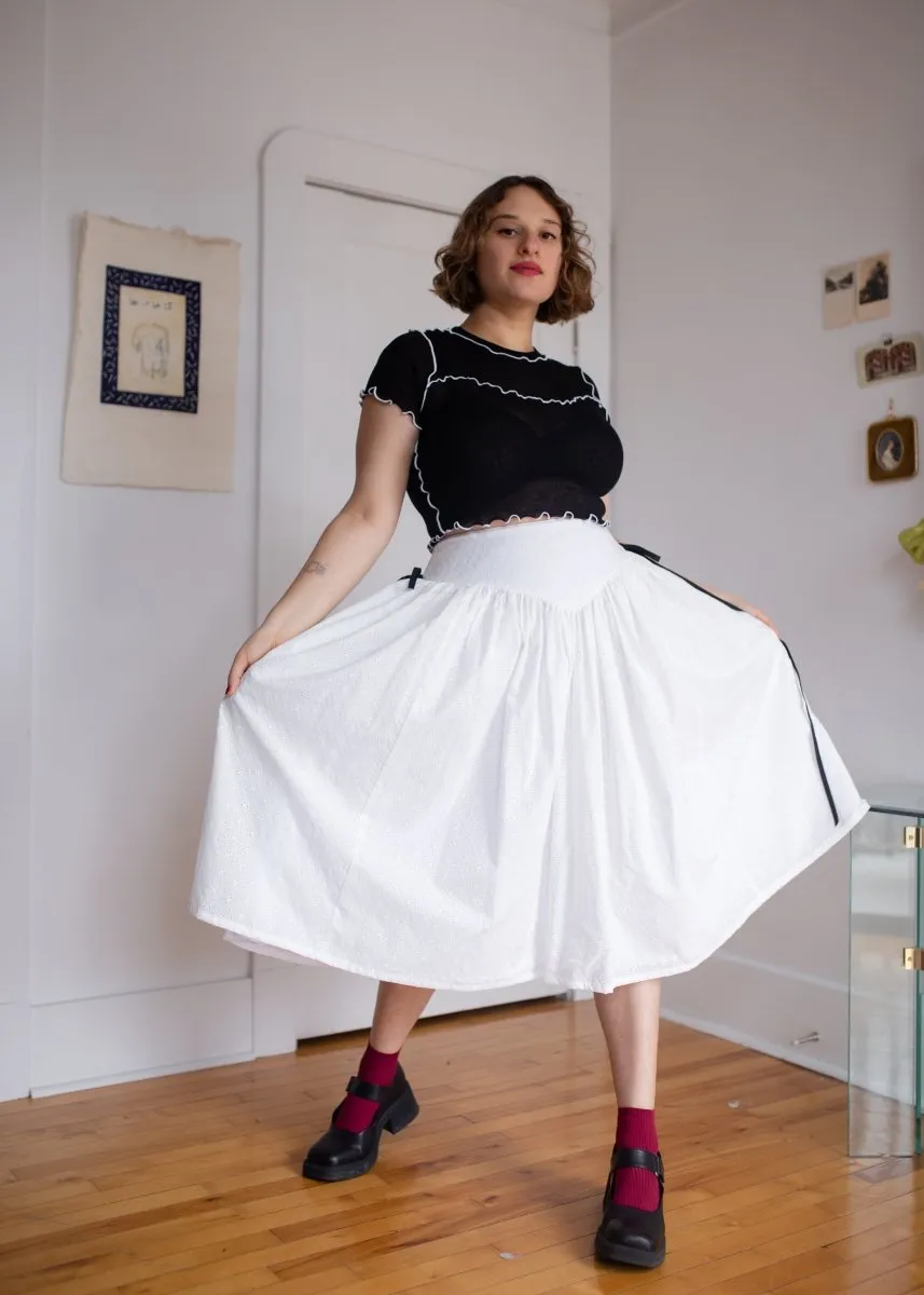 Eliza Faulkner Lucille Skirt (White Eyelet)