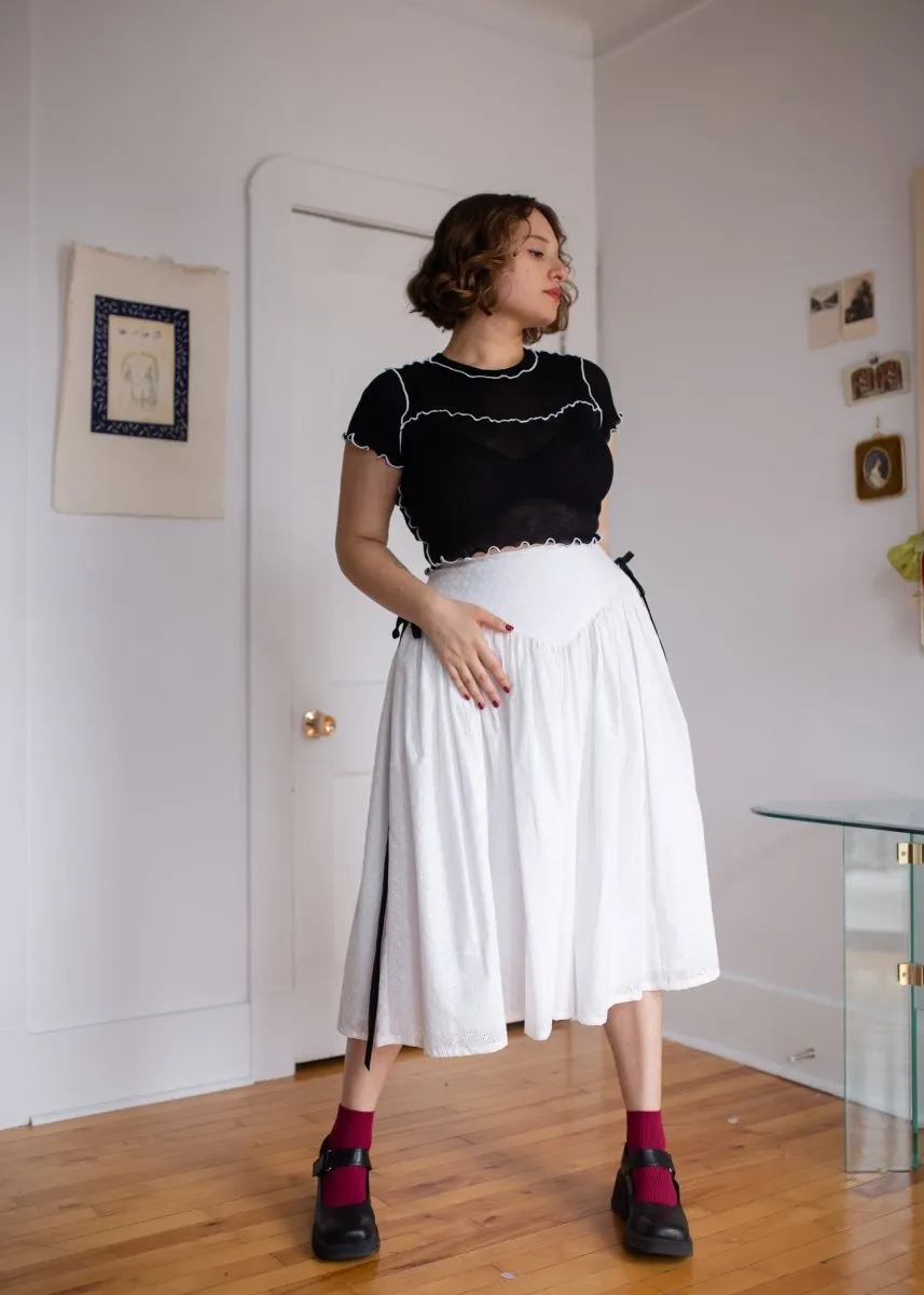 Eliza Faulkner Lucille Skirt (White Eyelet)