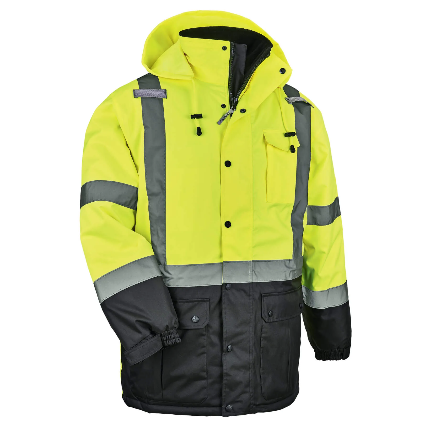 Ergodyne 25565 GloWear 8384 Type R Class 3 Thermal Parka, XL, HV Lime