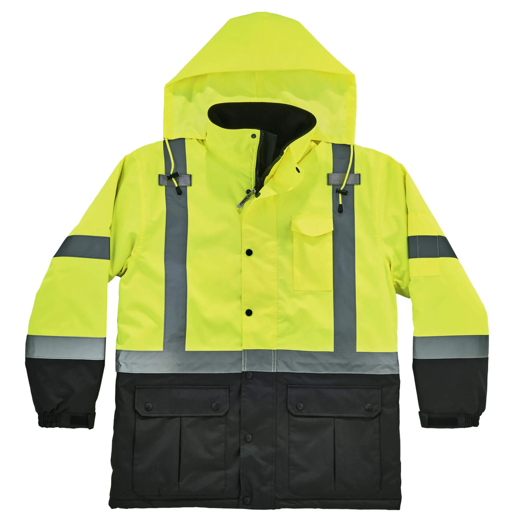 Ergodyne 25566 GloWear 8384 Type R Class 3 Thermal Parka, 2XL, HV Lime