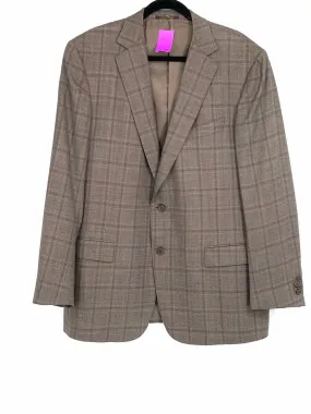 Ermenegildo Zegna Men's Brown Plaid 46R Sport Coat