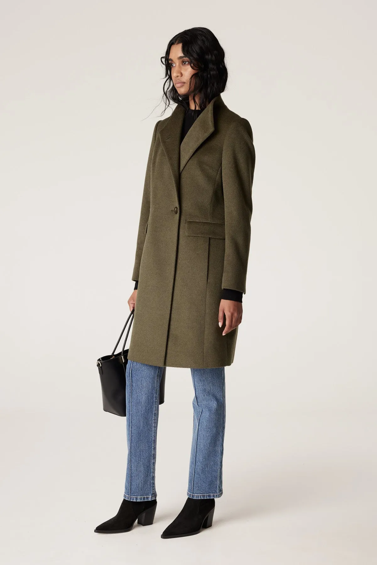 Eton Wool Coat - Khaki