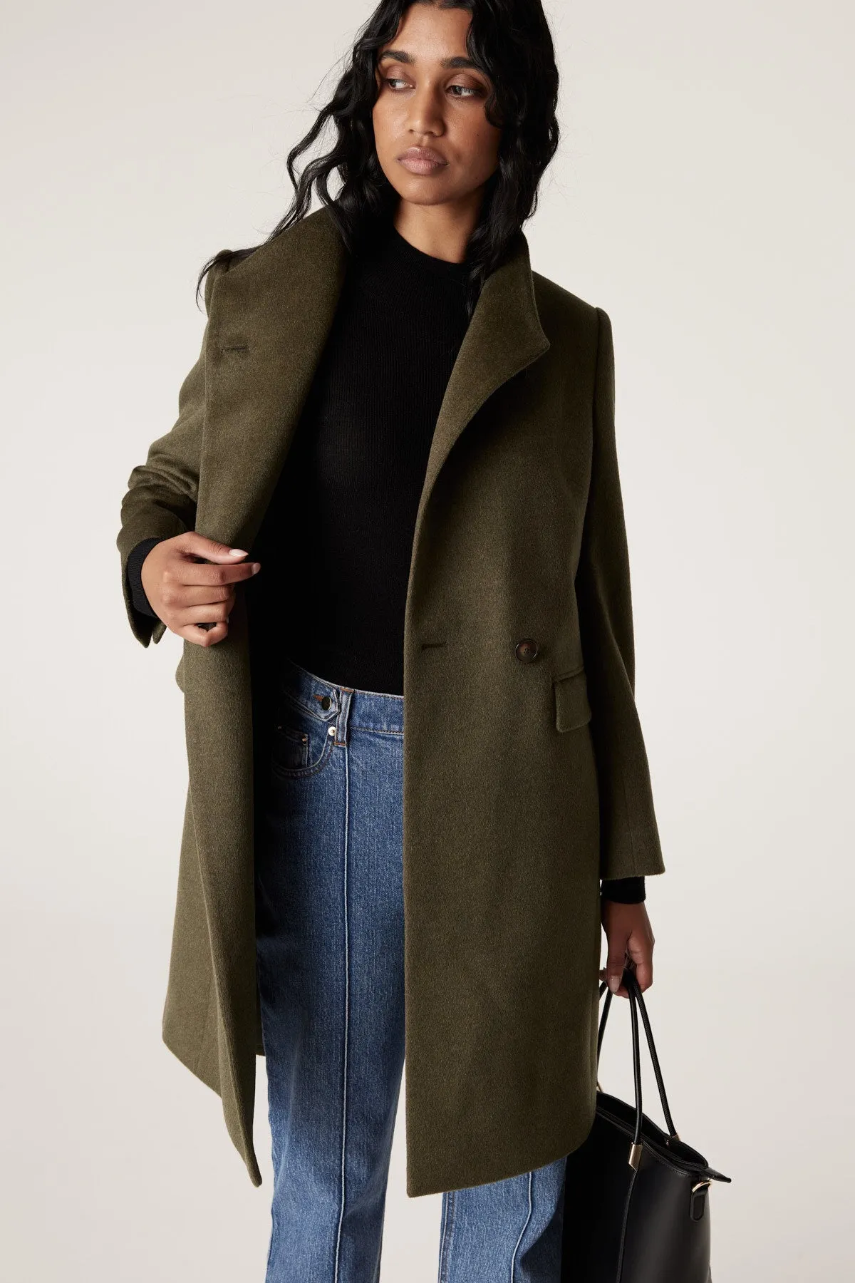 Eton Wool Coat - Khaki