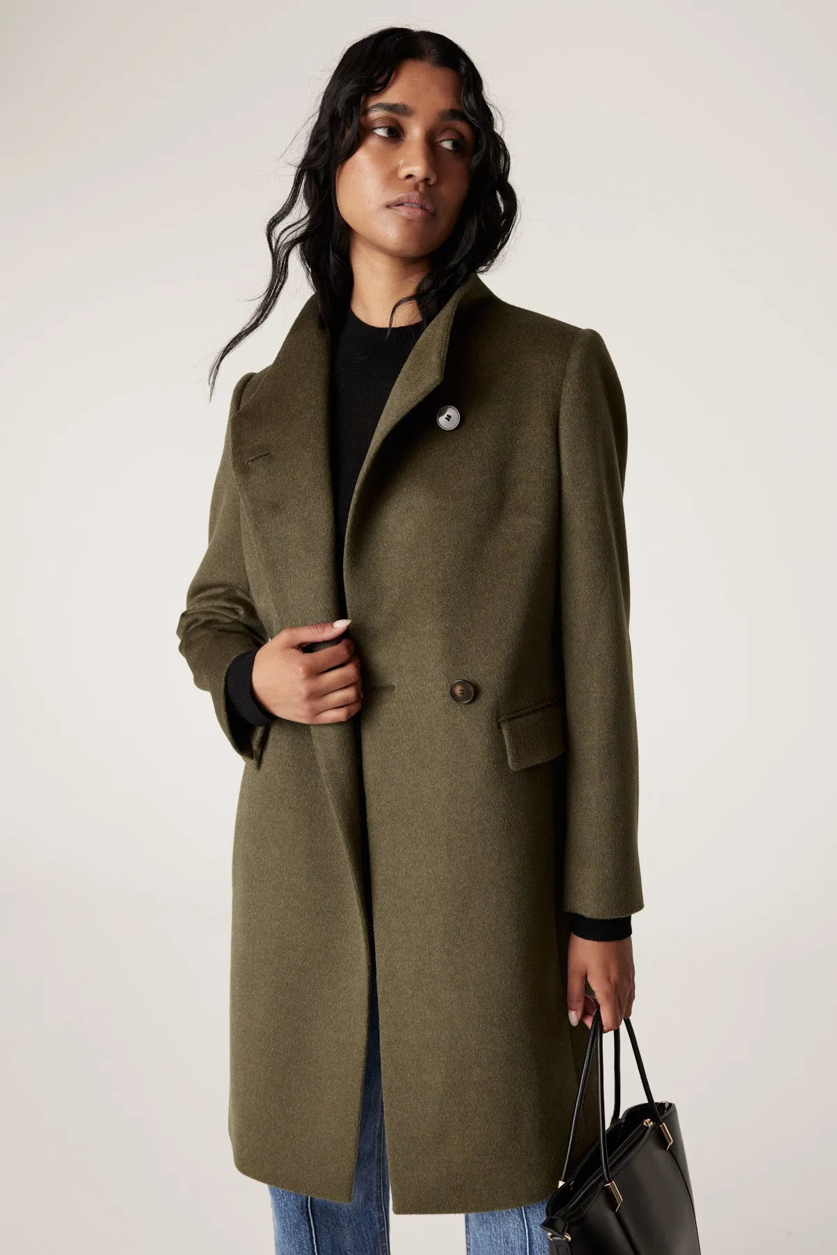 Eton Wool Coat - Khaki