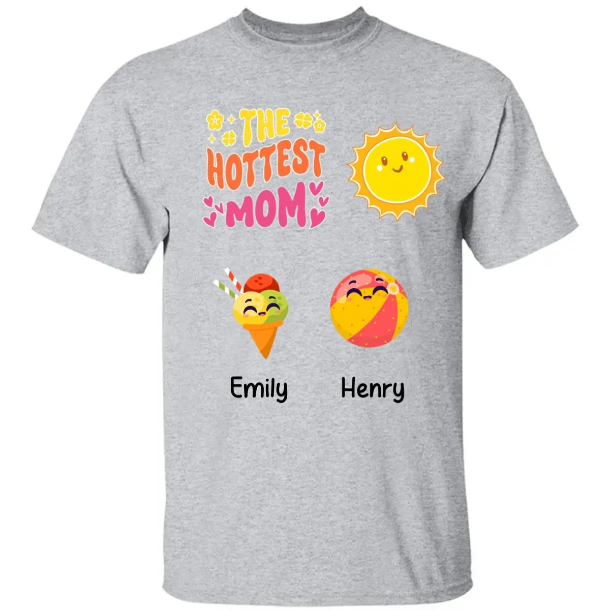 Family - The Hottest Mom Summer Vibe Groovy - Personalized Unisex T-shirt, Hoodie, Sweatshirt