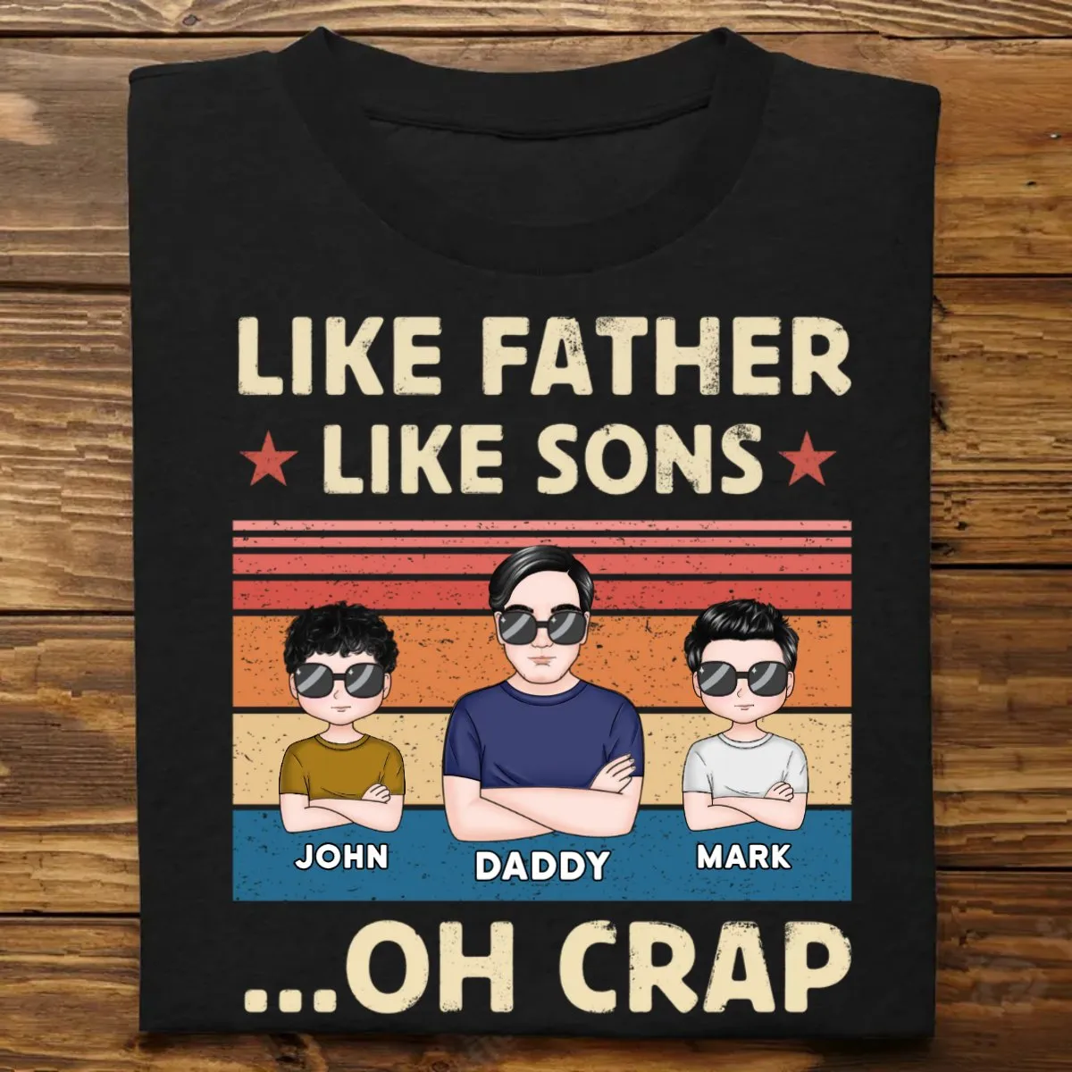 Father - Like Father Like Son - Personalized T-Shirt