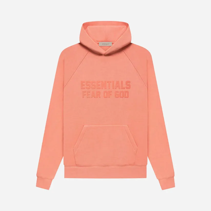 FEAR OF GOD ESSENTIALS HOODIE FW22 CORAL