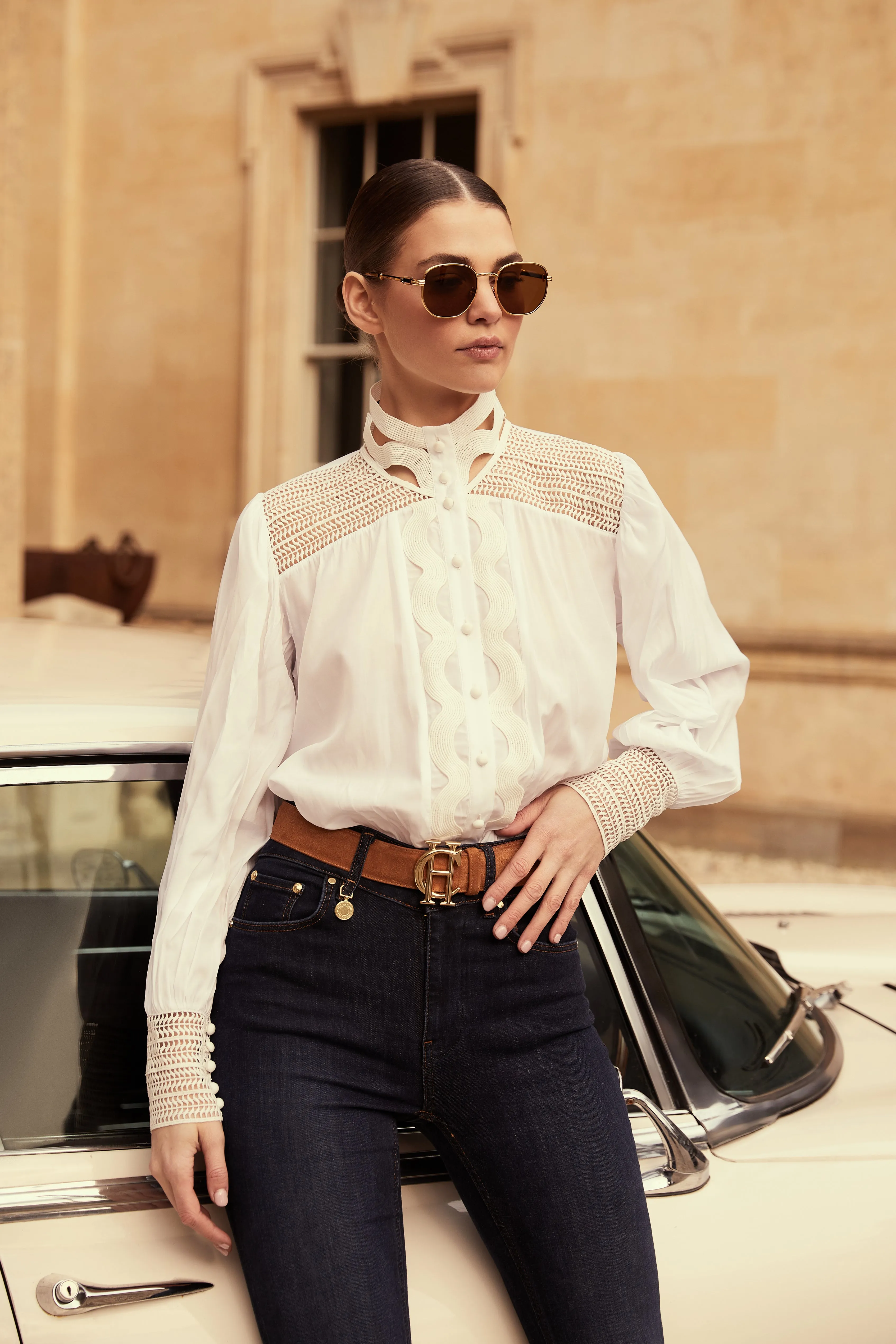 Featherton Lace Shirt (White)