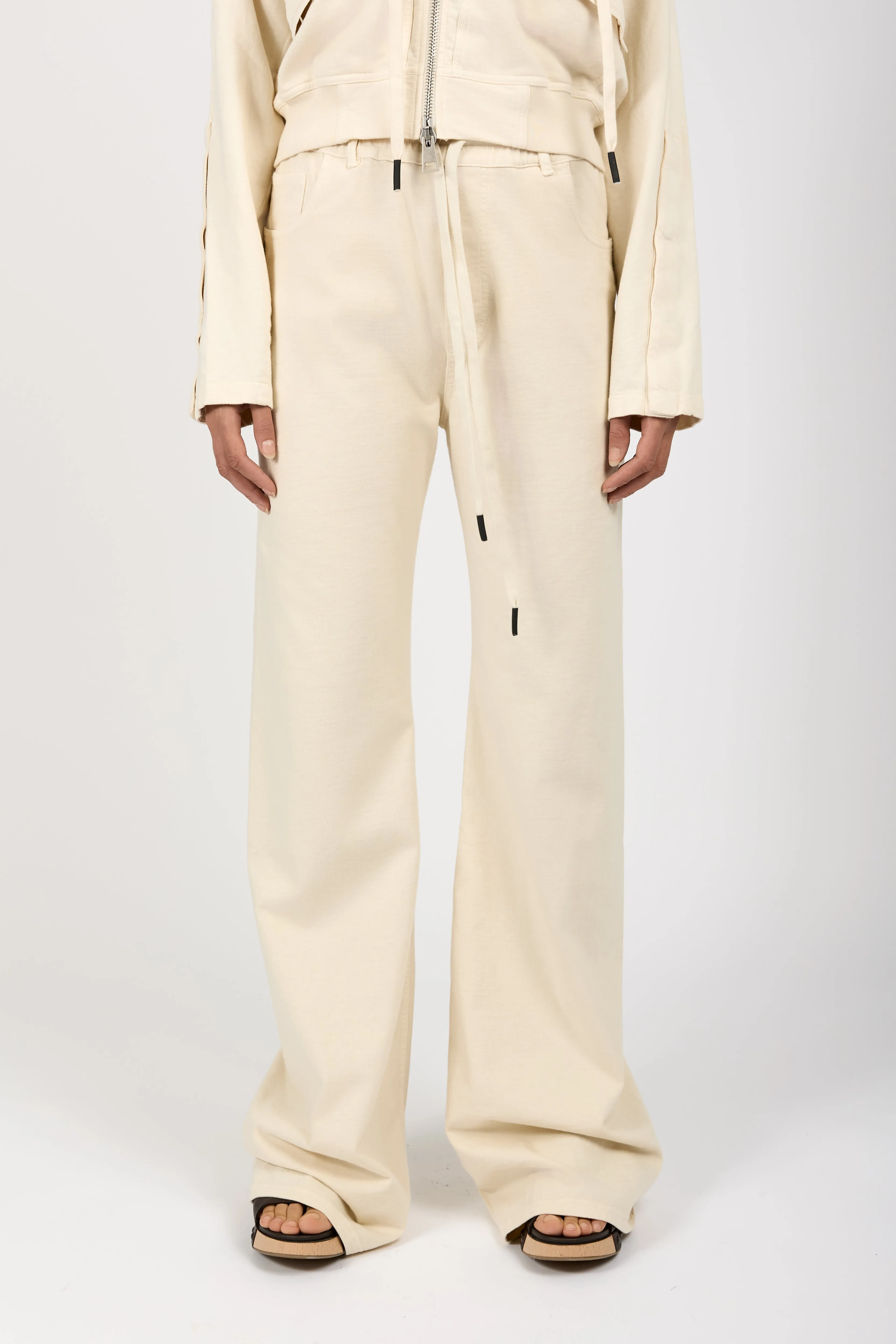 Flared Jersey Pant in Shell