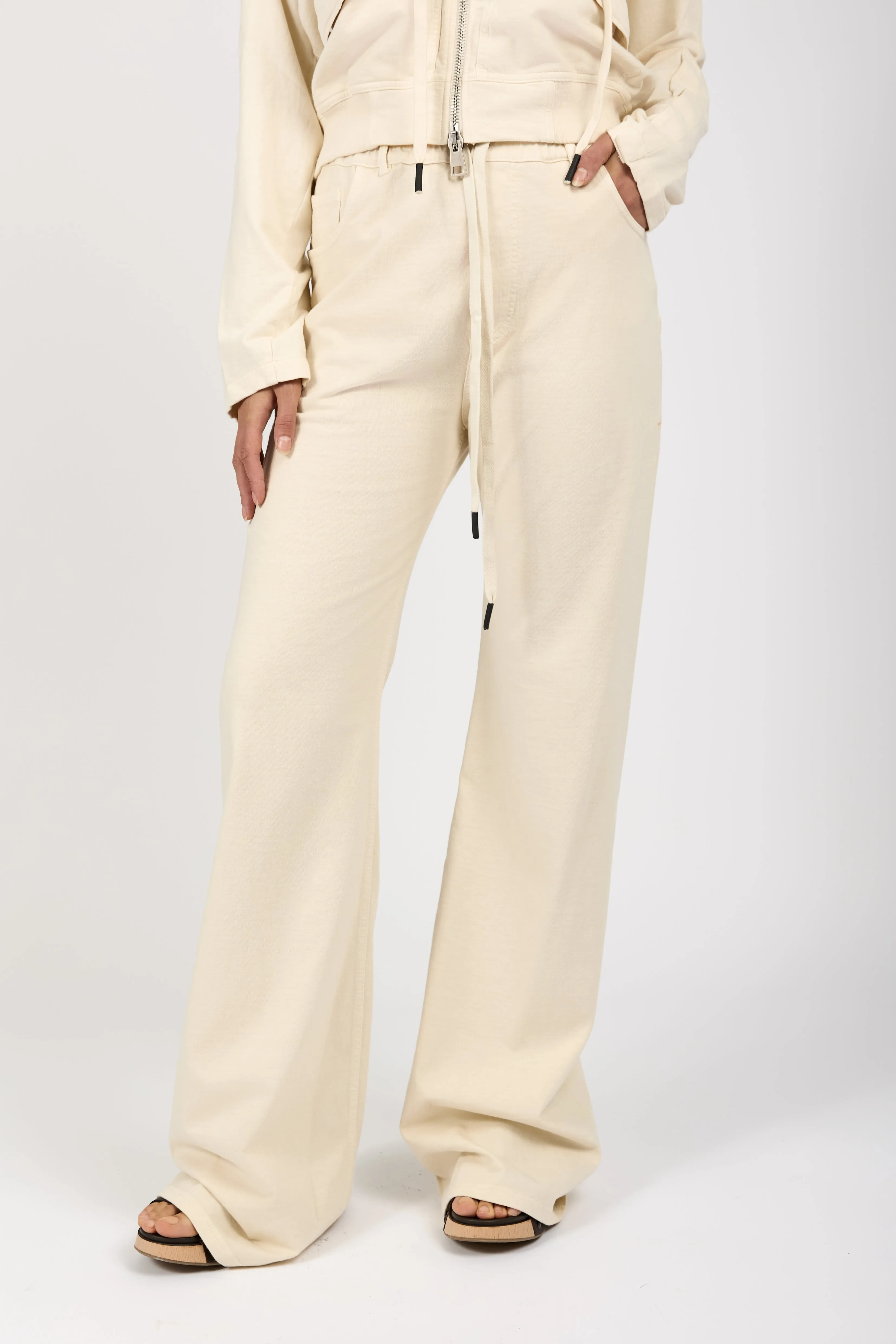 Flared Jersey Pant in Shell