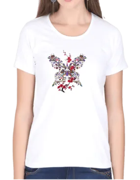 Floral Design T Shirt for Women D02