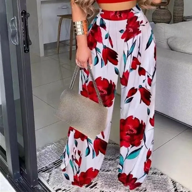 Floral Print Track Pants