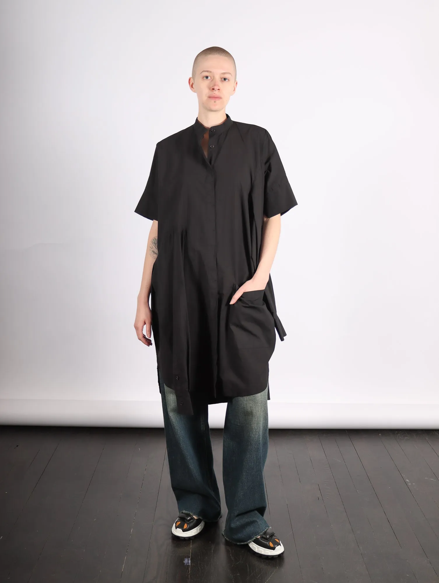 Fold Shirt in Black by Henrik Vibskov