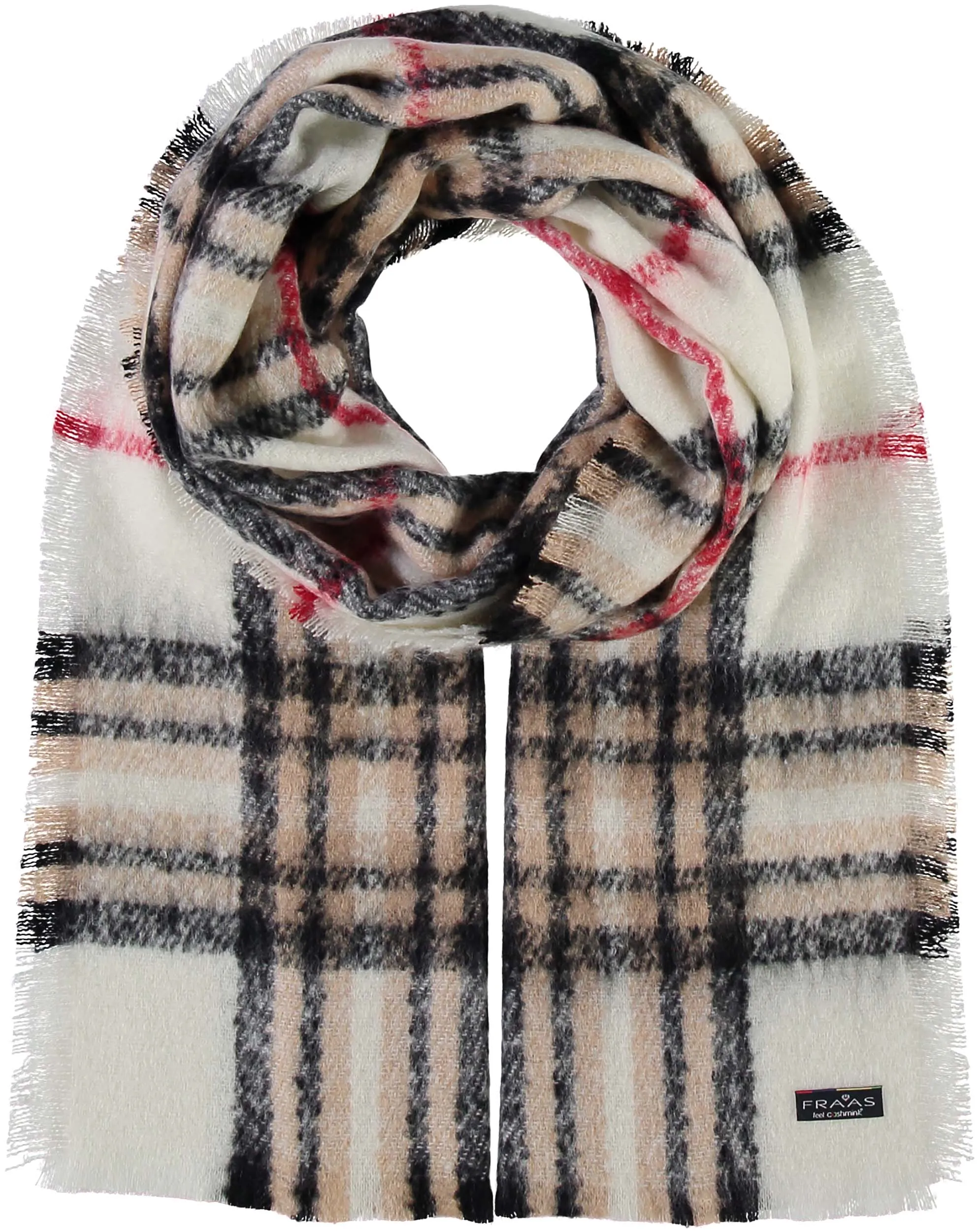 FRAAS Plaid Boucle Woven Scarf