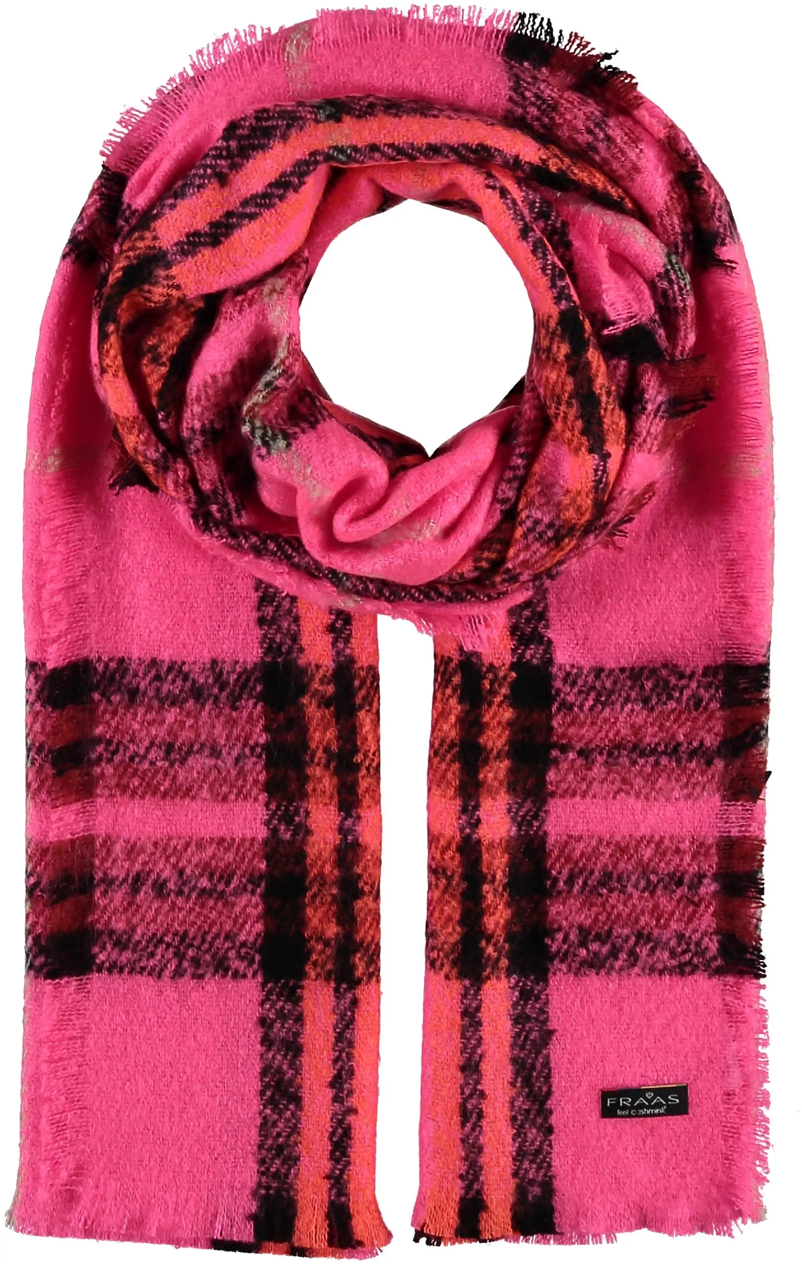 FRAAS Plaid Boucle Woven Scarf