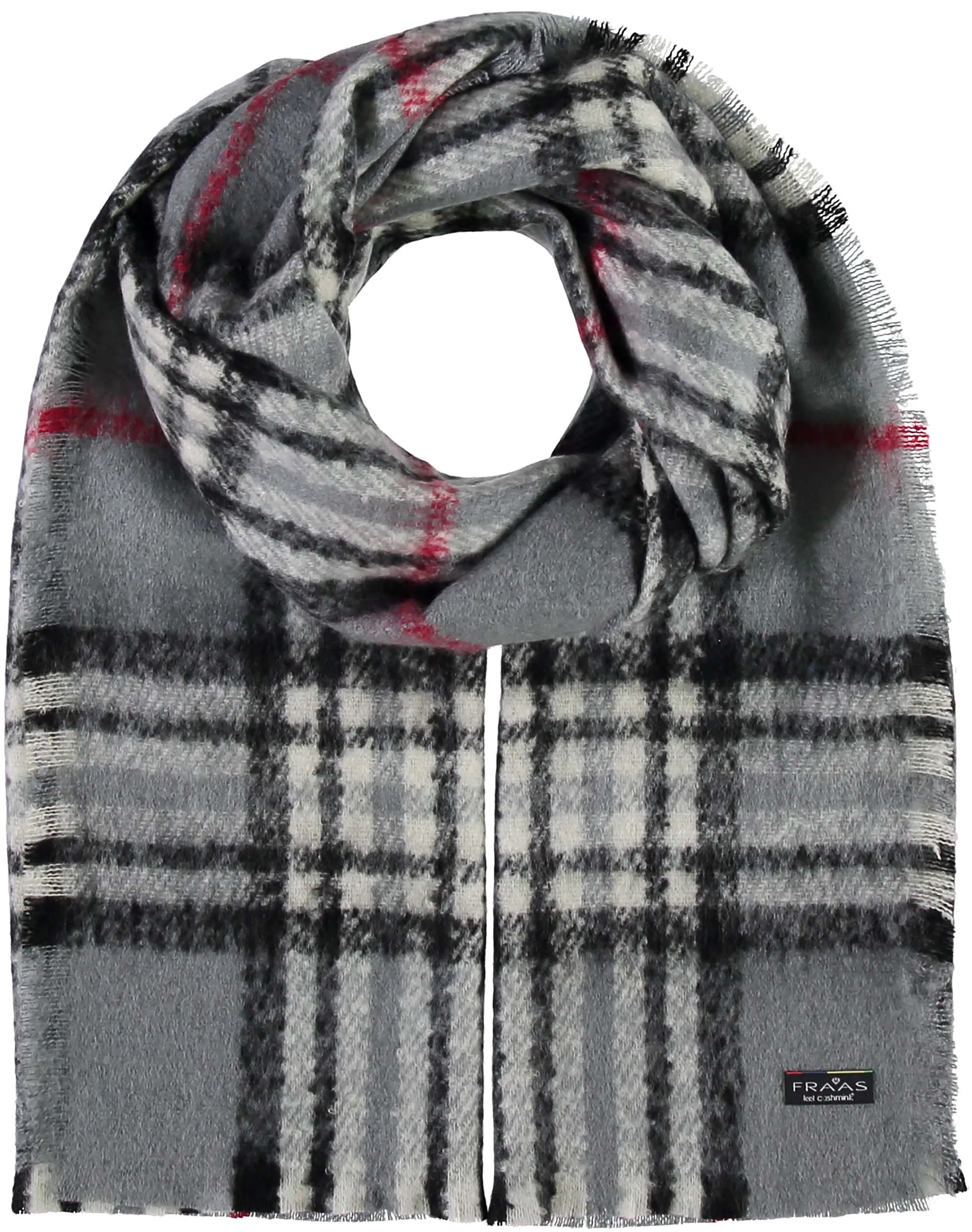 FRAAS Plaid Boucle Woven Scarf